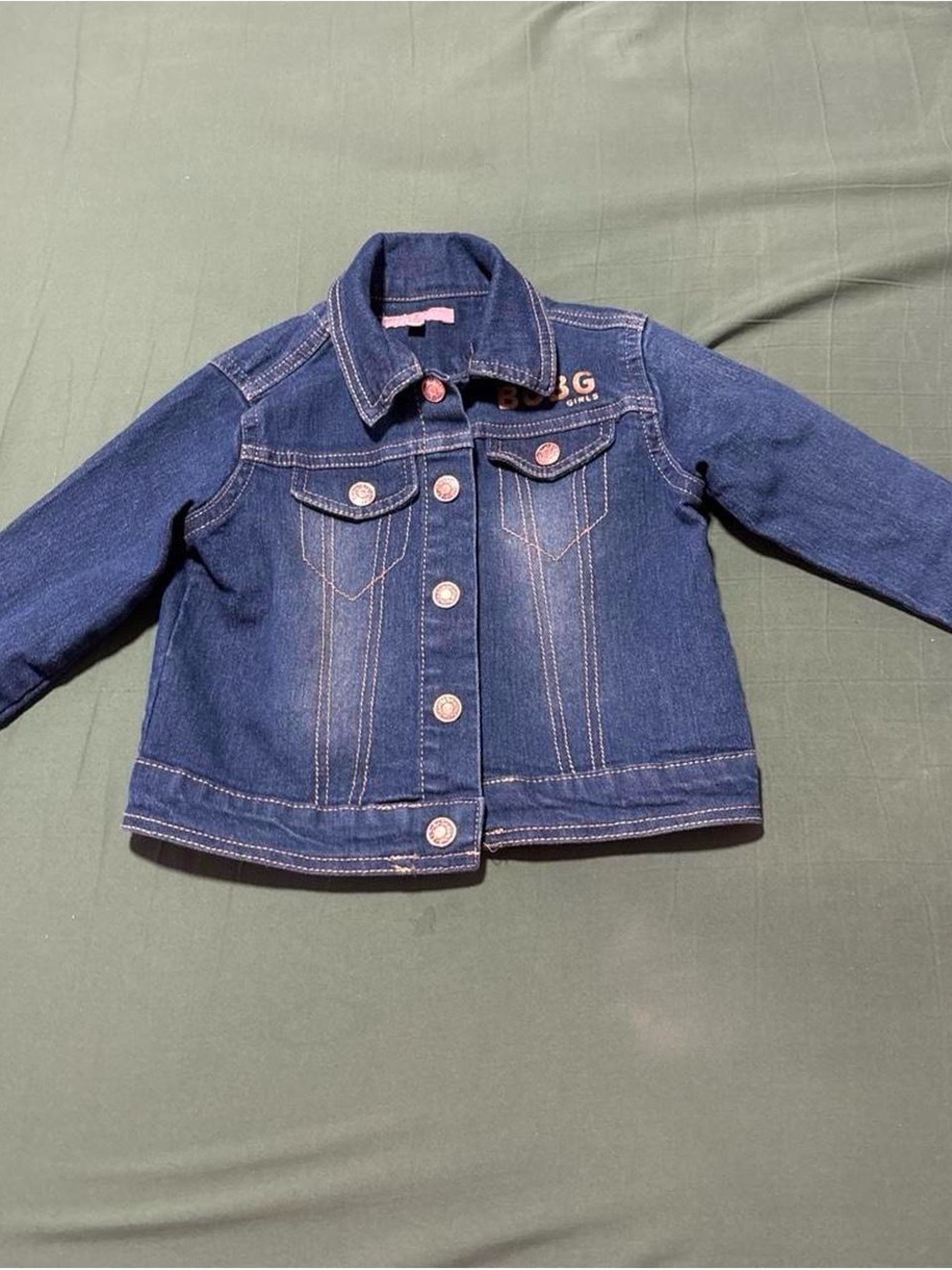 BCBG Girls Blue Denim Jacket with Contrast Stitching